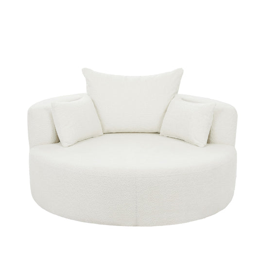 360° Swivel Chair Accent Barrel Chair With Removable Pillows Hearth and Haven