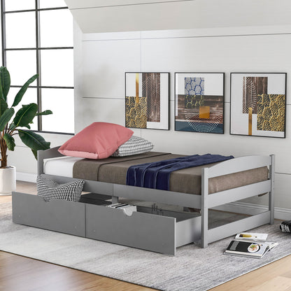 Platform Bed With 2 Drawers Hearth and Haven