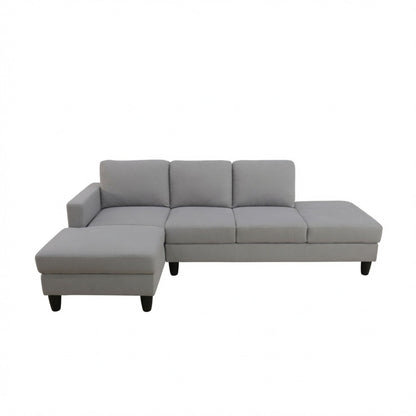 L - Shaped Sectional Sofa With Chaise & Ottoman Home Essentials