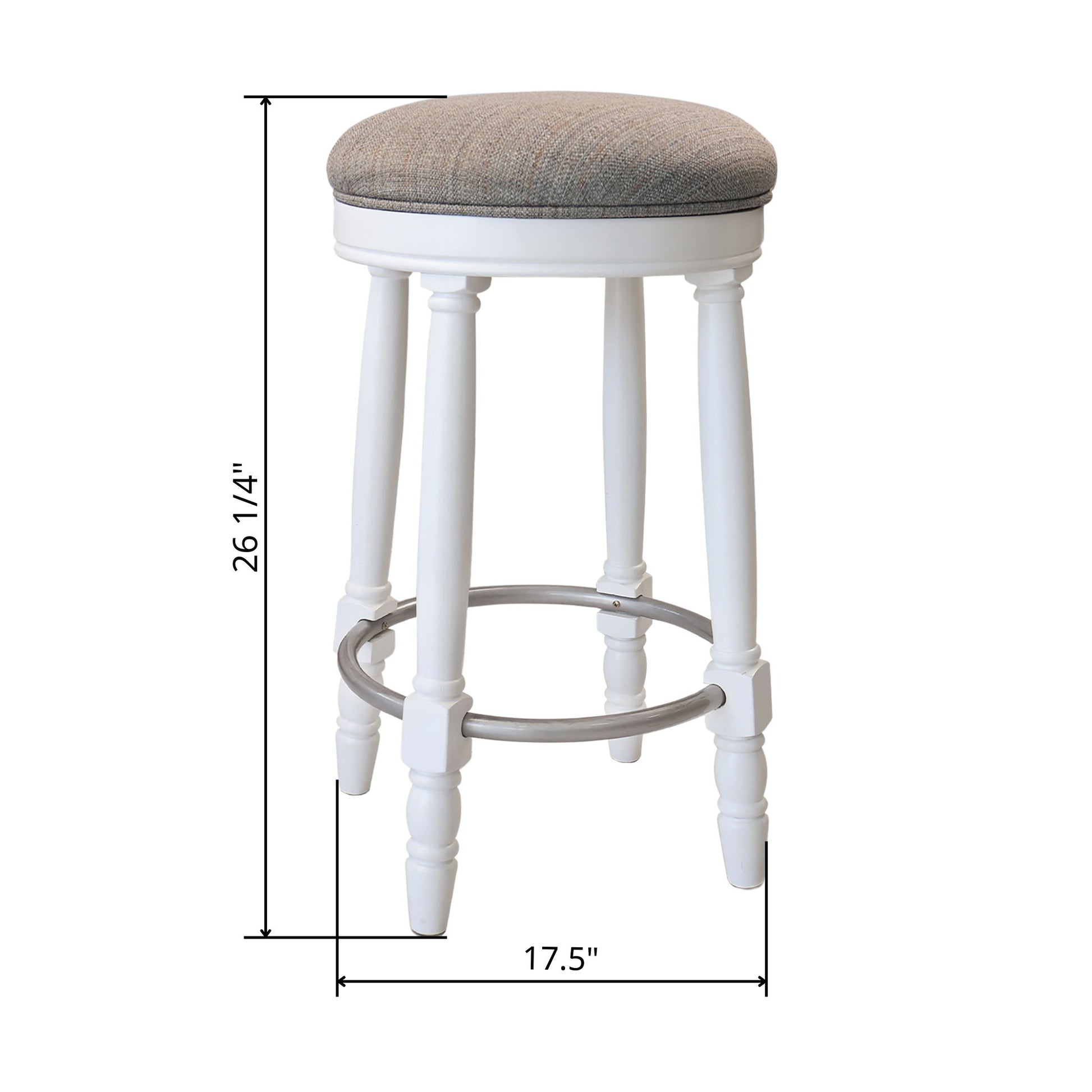 360° Swivel Wooden Barstools With Upholstered Seat, Counter Height (Set of 2) Home Essentials