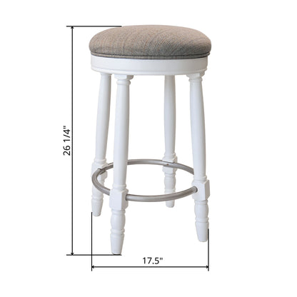 360° Swivel Wooden Barstools With Upholstered Seat, Counter Height (Set of 2) Home Essentials