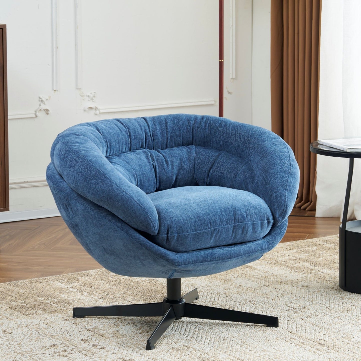 Modern Chenille Office Chair With 360 Degree Swivel Noble House