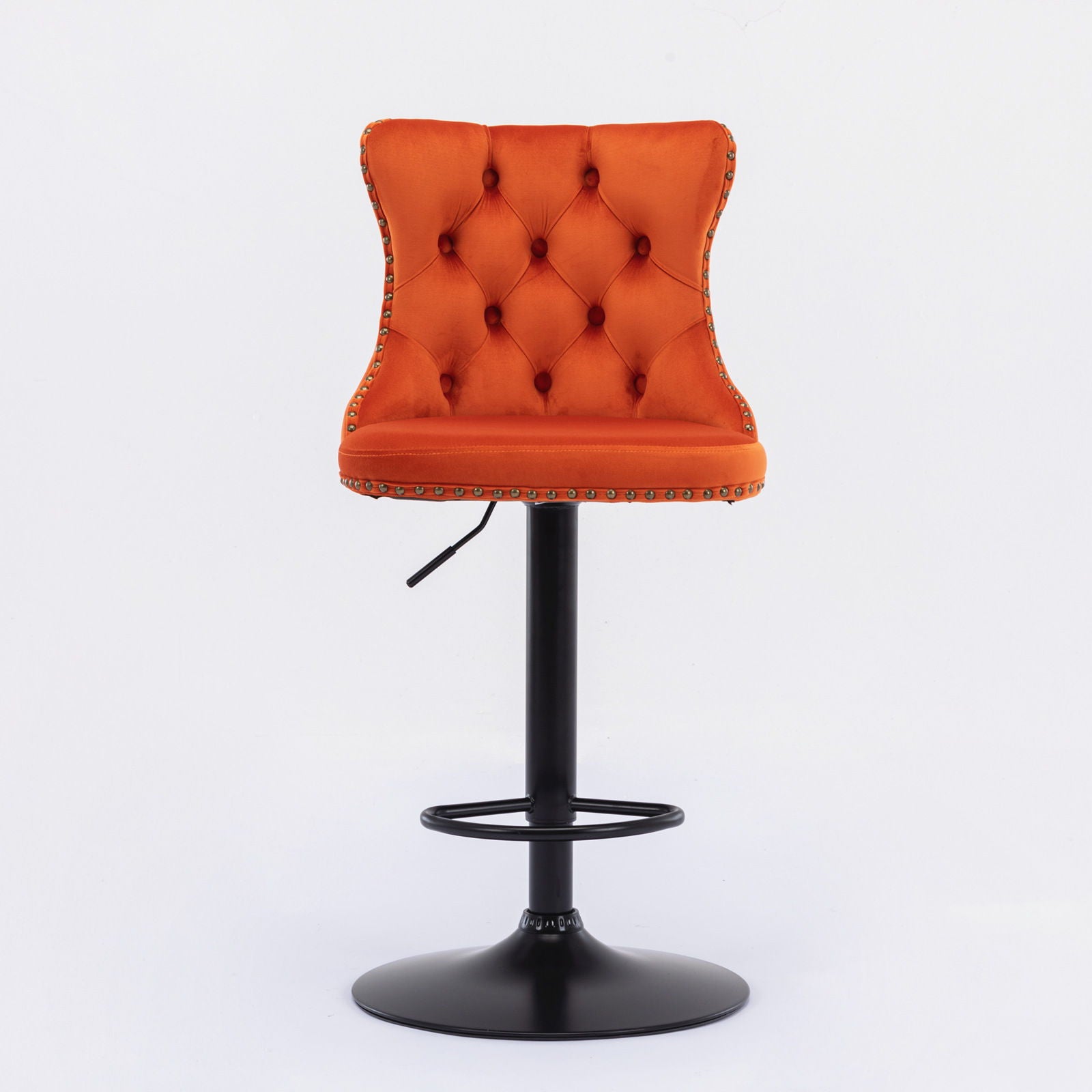 Swivel Velvet Barstools Adjusatble Seat Height, Modern Upholstered Bar Stools With Backs Comfortable Tufted For Home Pub And Kitchen Island (Set of 2) Home Essentials