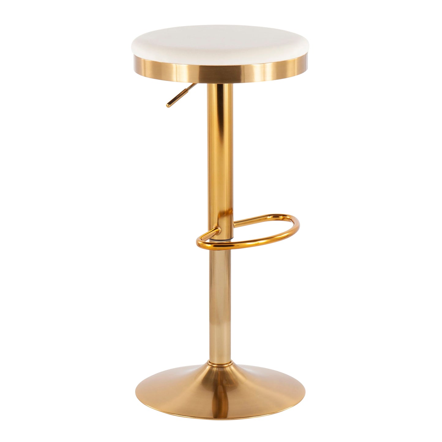 Dakota - Contemporary Upholste Adjustable Barstool (Set of 2) Lumi Source