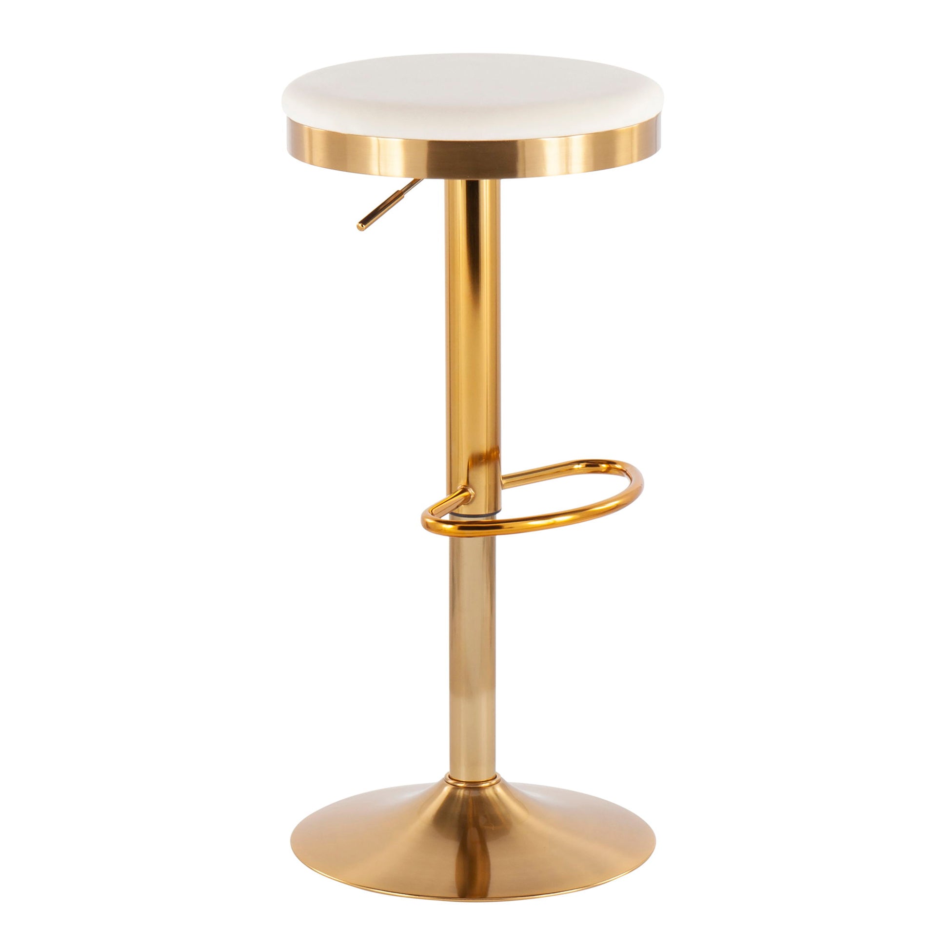 Dakota - Contemporary Upholste Adjustable Barstool (Set of 2) Lumi Source