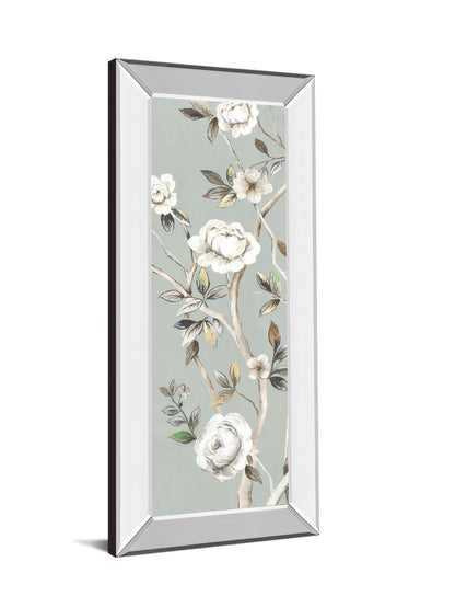 A Flower For You III By Asia Jensen - Mirrored Frame Wall Art - Light Gray