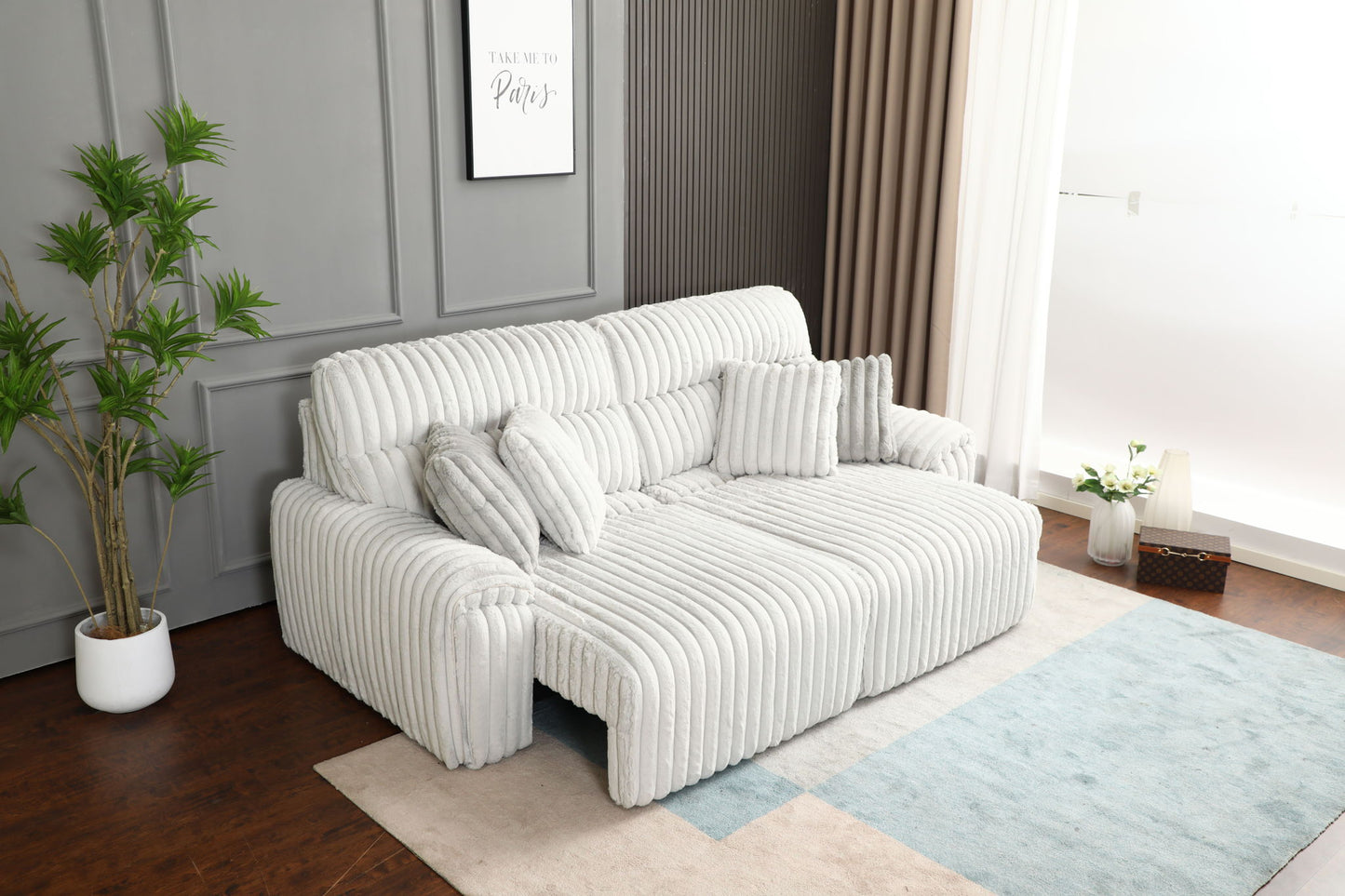 Jaya - Power Motion Sofa With Sleeper & USB Port - Mondo Gray Acme