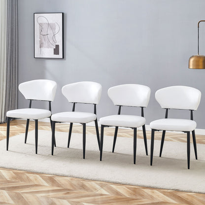 Minimalist Ergonomic Dining Chair With Curved Backres (Set of 4) Home Essentials