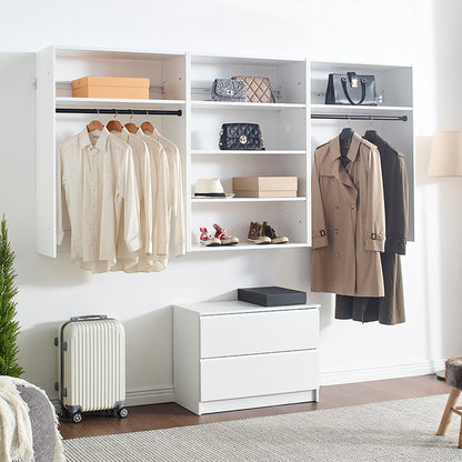 Devi - Wall Mounted Closet System With Modular Units Home Essentials