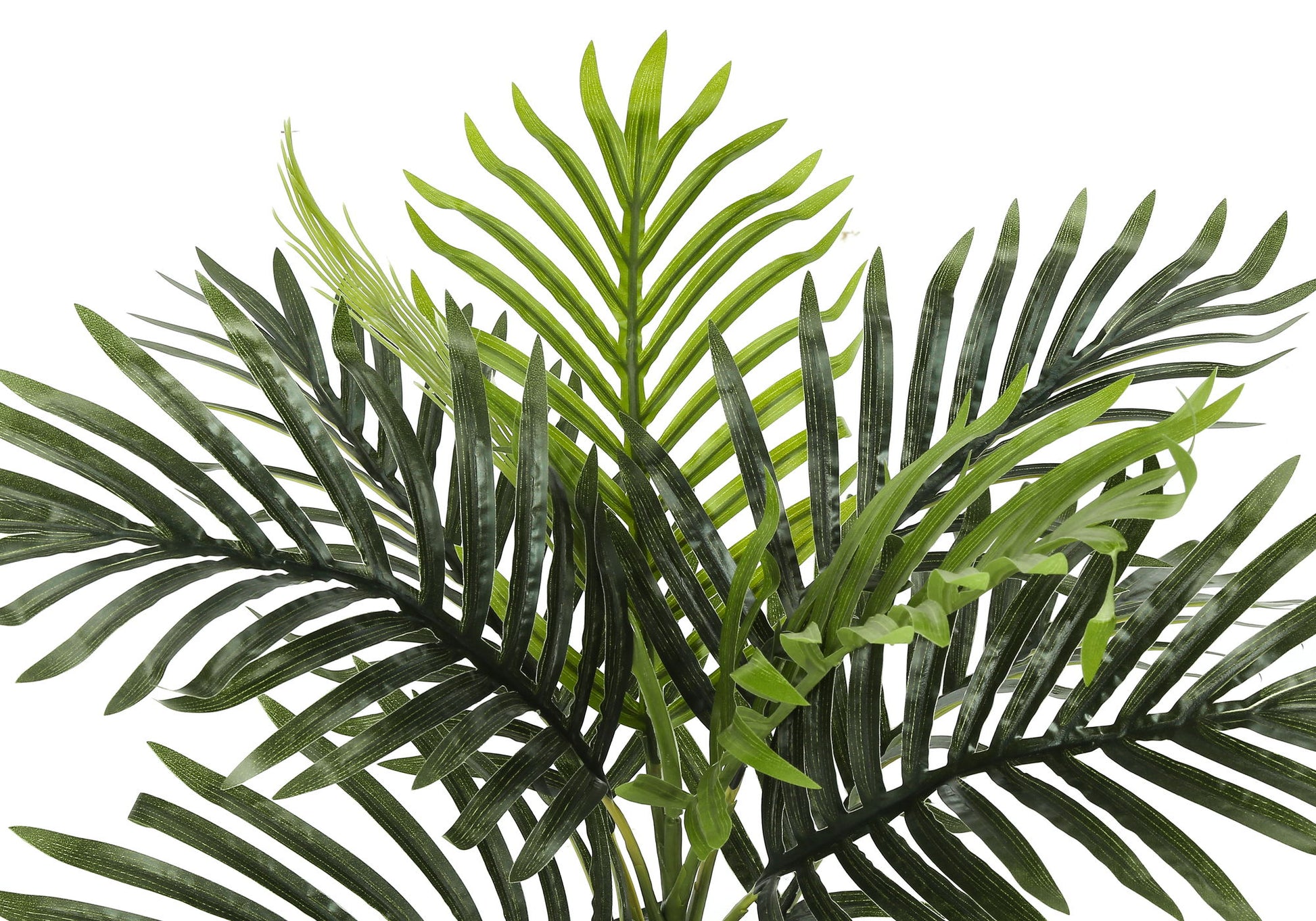 20" Tall, Artificial Plant, Palm, Indoor, Faux, Fake, Table, Greenery, Potted, Real Touch, Decorative - Green / Black 8th Street