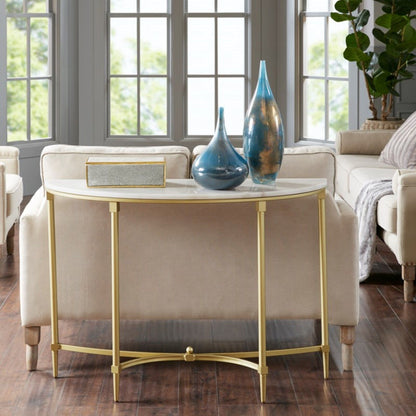 Bordeaux - Console Table - White / Gold JLA