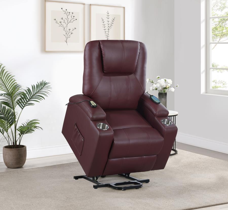 Armstrong - Upholstered Power Lift Massage Recliner Coaster Fine Furniture
