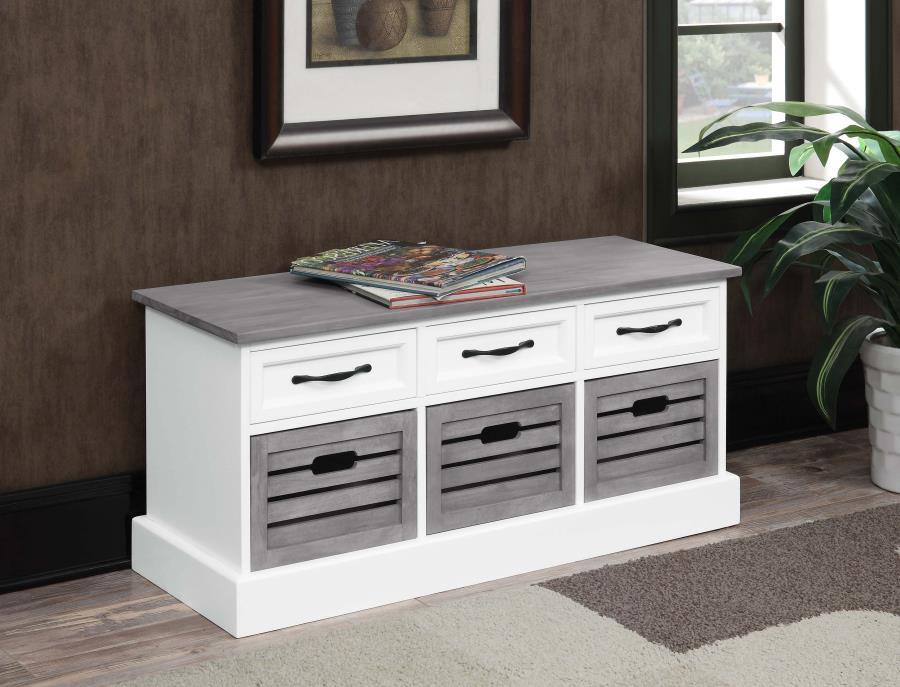 Alma - 3-Drawer Storage Bench CoasterEssence