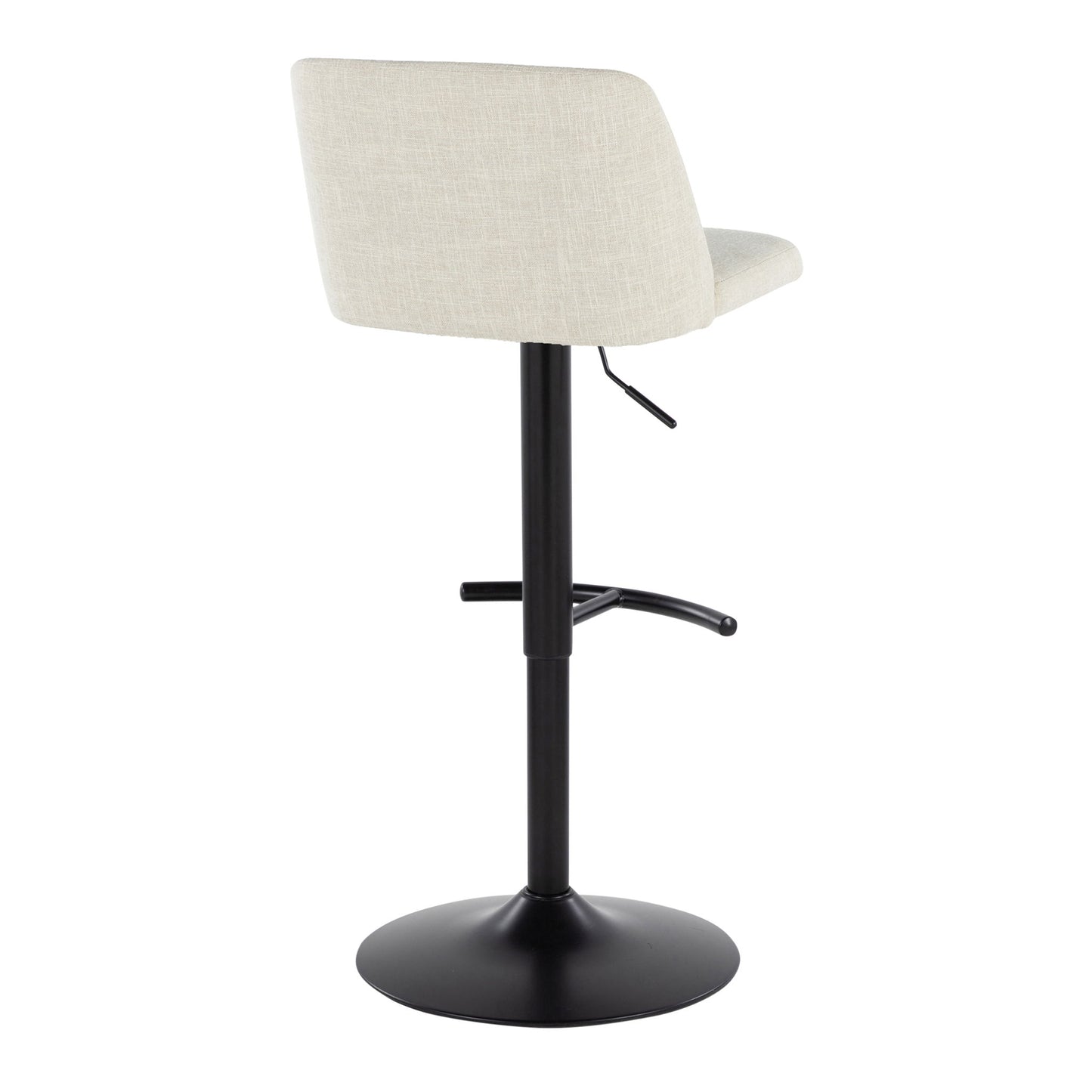 Toriano - Contemporary Adjustable Barstool Swivel With Rounded T Footrest (Set of 2) Lumi Source