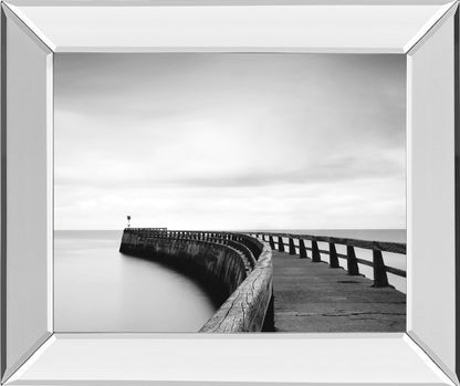 Into The Mist By Papiorek - Mirror Framed Print Wall Art - Black