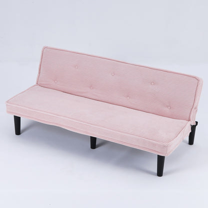 Versatile Corduroy Sofa Bed With Solid Wood Frame Home Essentials