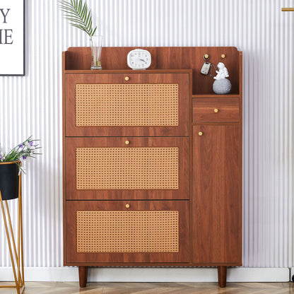The Modern Minimalist Shoe Cabinet, Suitable For A Variety Of Styles Including Nordic, Japanese, And Industrial - Walnut Daily Nest