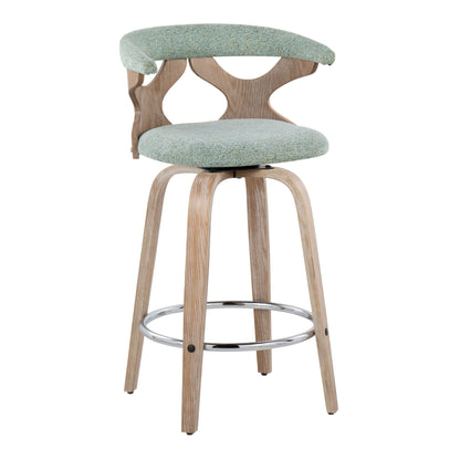 Gardenia - Mid Century Modern Fixed Height Counter Stool With Swivel (Set of 2) Lumi Source