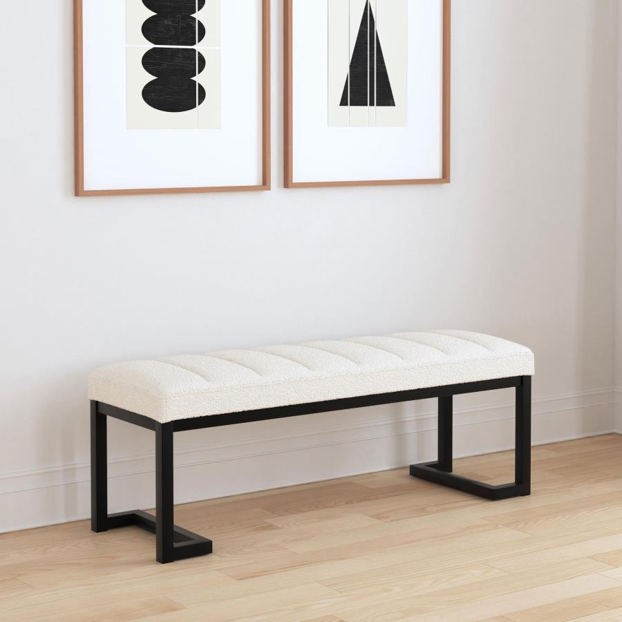 Mesa - Boucle Upholstered Tufted Accent Bench Coaster Fine Furniture