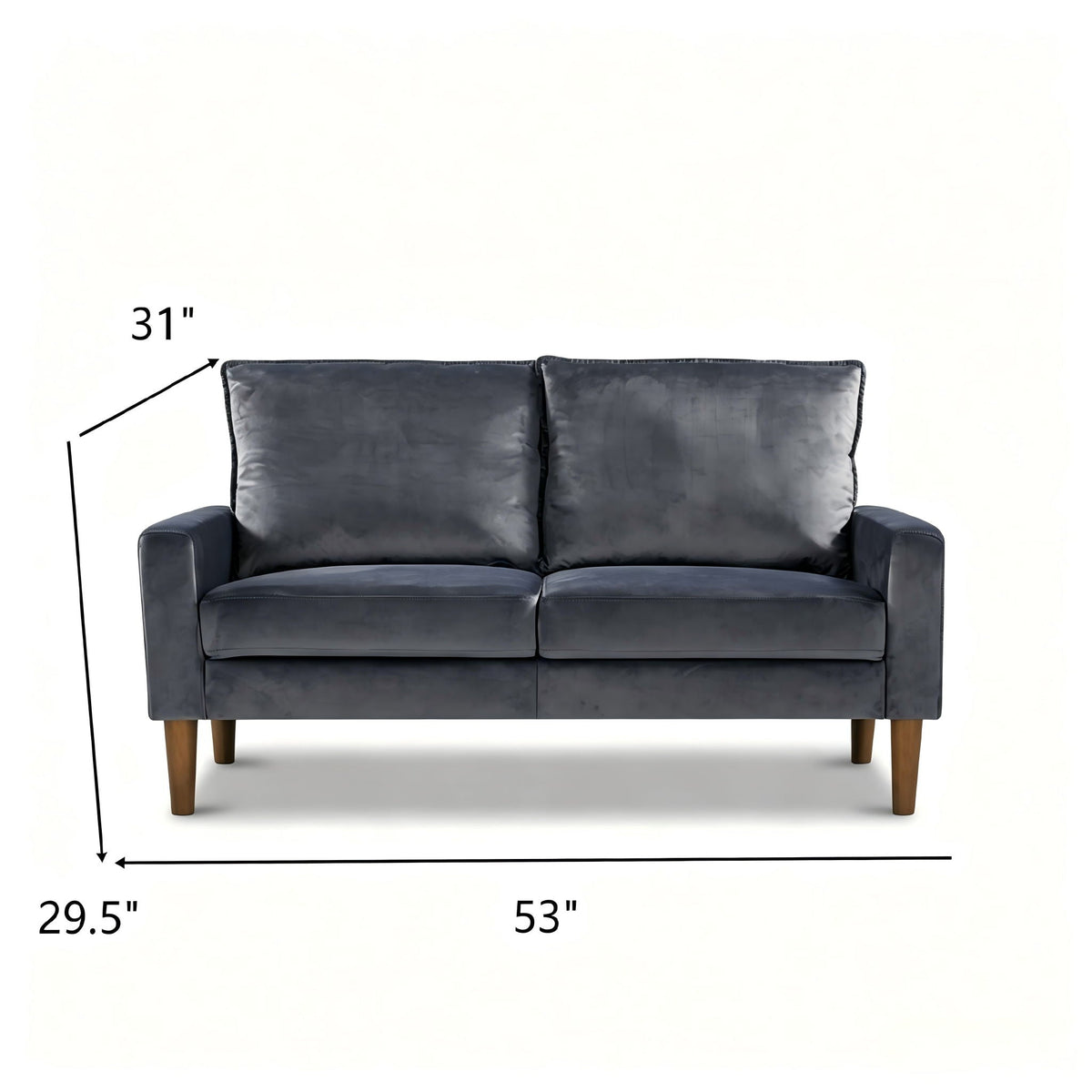 Upholstered Loveseat Sofa, 2 Seater Couch For Living Room Apartment US Pride