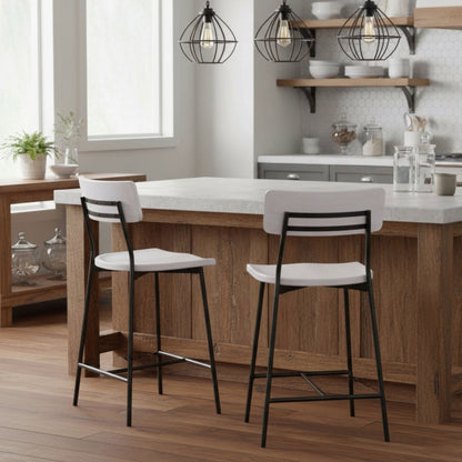 Badin - Counter Stool - White Washed Home Essentials
