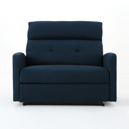 Alma - Contemporary Upholstered Loveseat Recliner Noble House