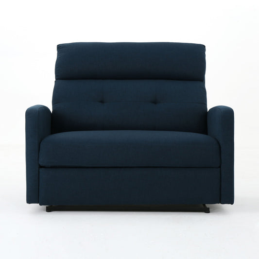 Alma - Contemporary Upholstered Loveseat Recliner Noble House