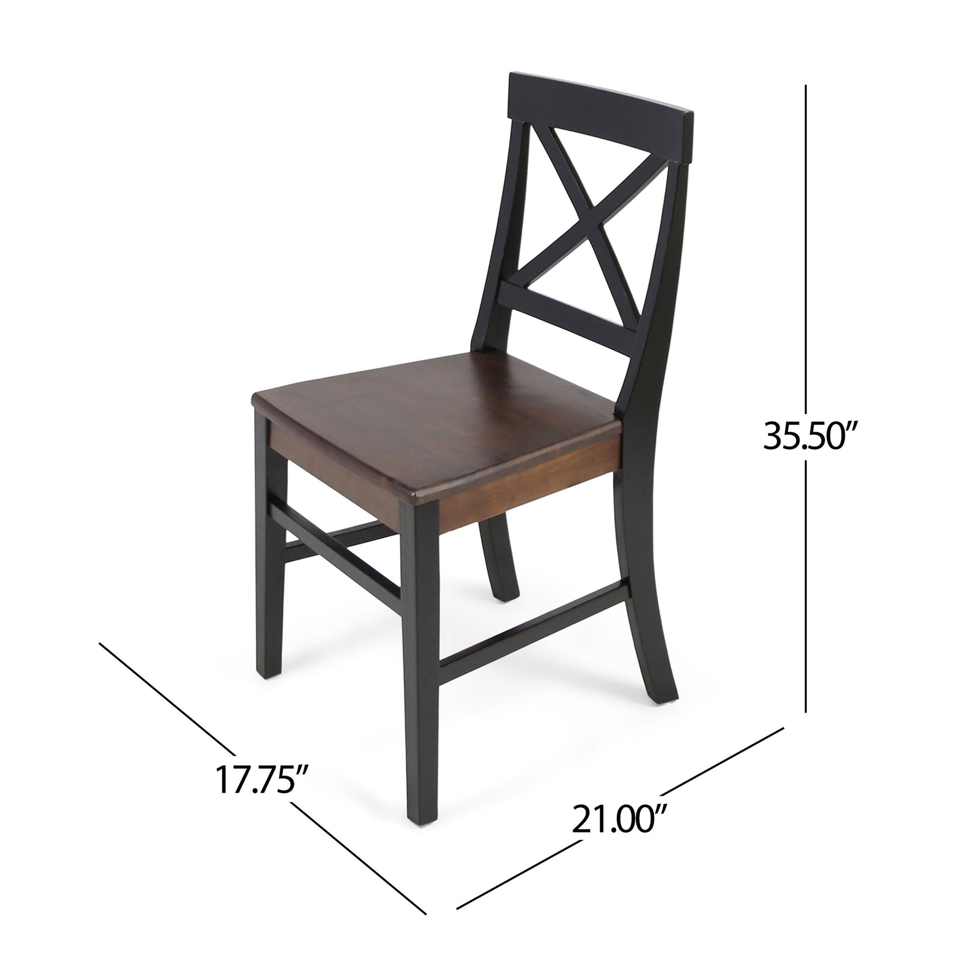 Plethora - Dining Chair With X Shaped Back (Set of 2) Noble House