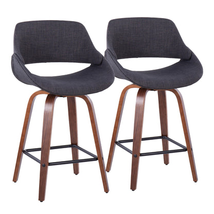 Fabrico - Mid-Century Modern, Counter Stool (Set of 2) Lumi Source