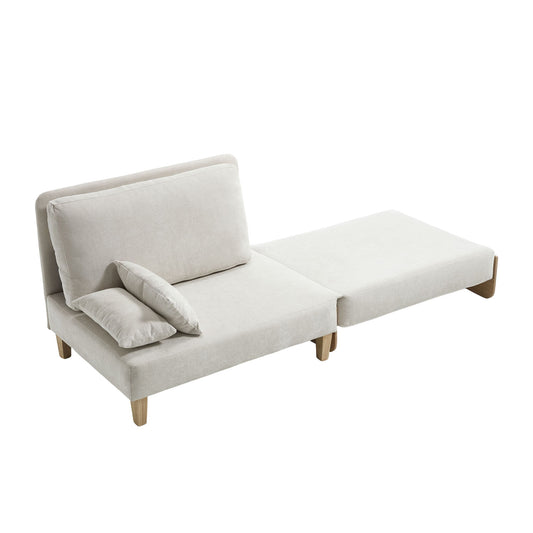 Mid Century Modern Foldable Sofa Bed, 3 In 1 Convertible Sleeper With 3 Pillows Home Essentials