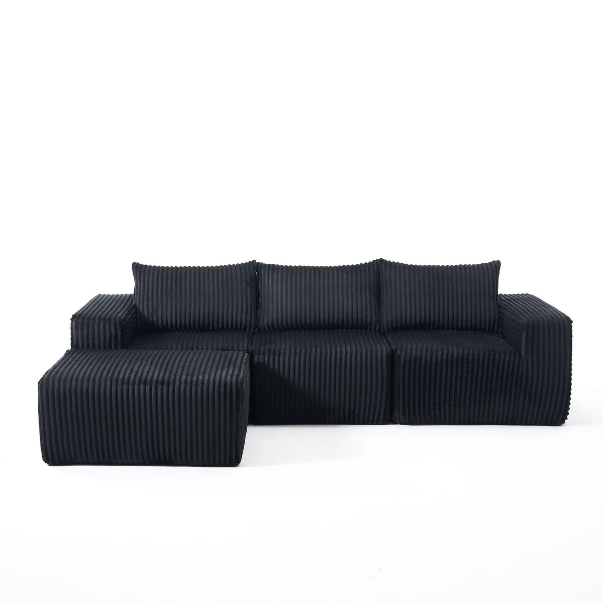 L - Shape Modern Minimalist Modular Sectional Sofa, Upholstered Cloud Couch With Deep Seats Home Essentials