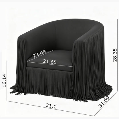 Isle - Swivel Chair With Fringe Accent Home Essentials