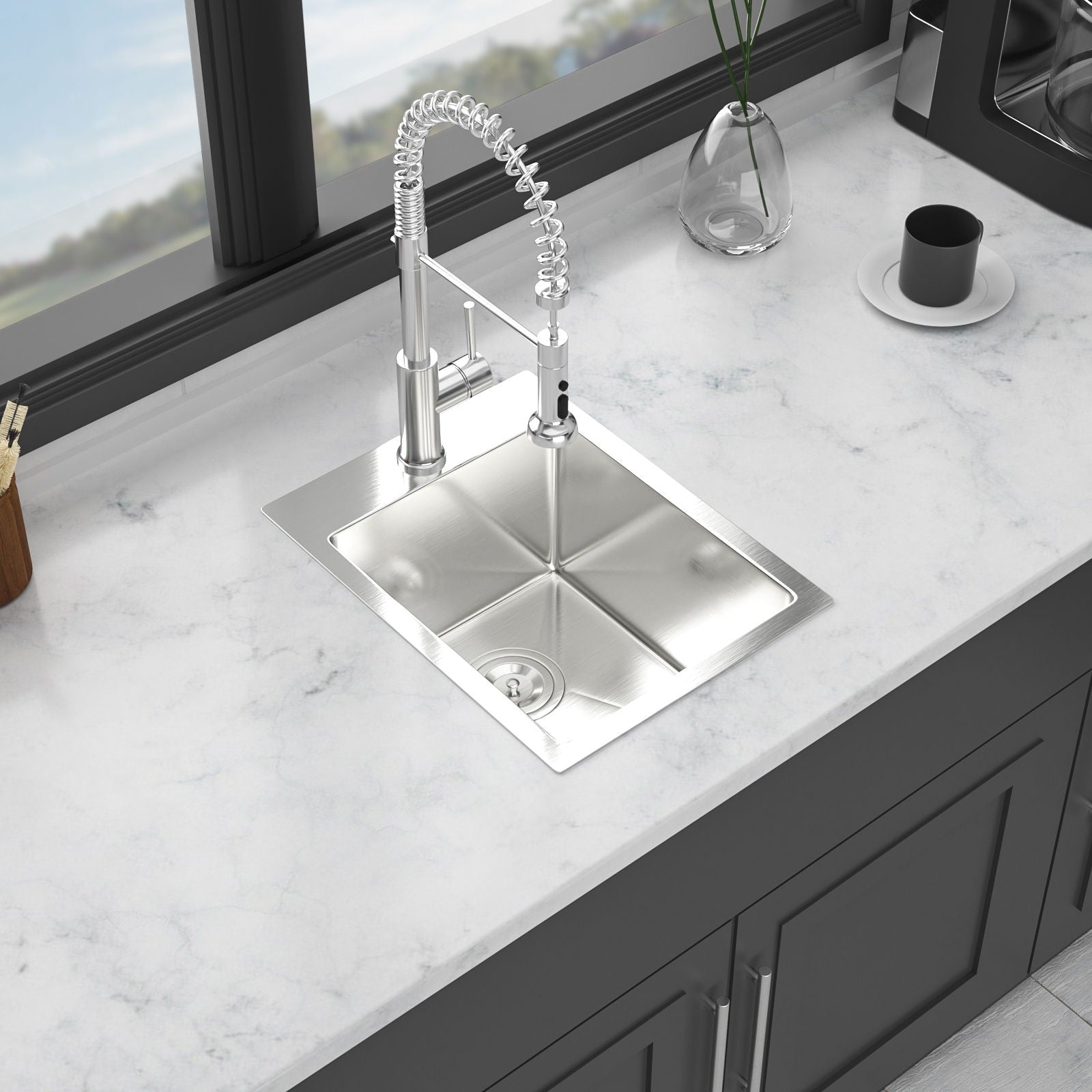 Stainless Steel Drop In Kitchen Sink, Topmount Daily Nest