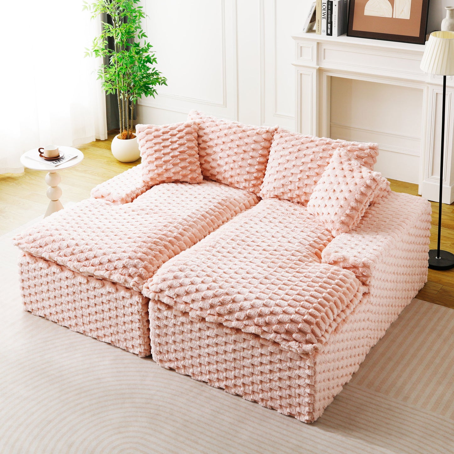 Double Chaise Lounge With Full Compressed Sponge Home Essentials