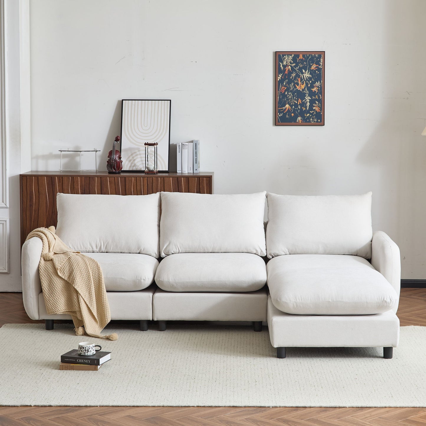 Oversize Modular Free Combination Sectional Sofa Couch With Ottoman For Living Room Noble House