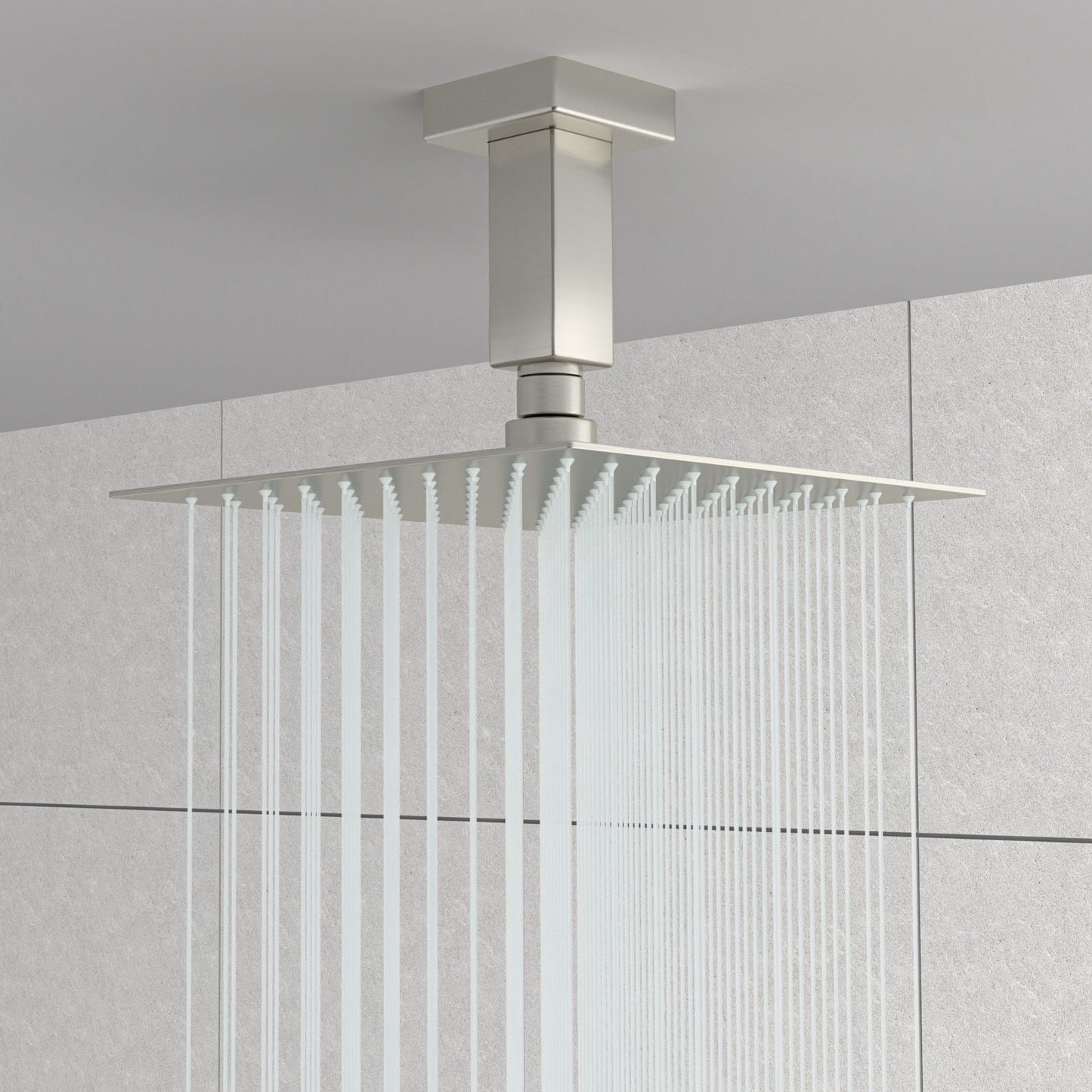 Ceiling Mounted Shower Arm With Flange Stainless Steel Daily Nest