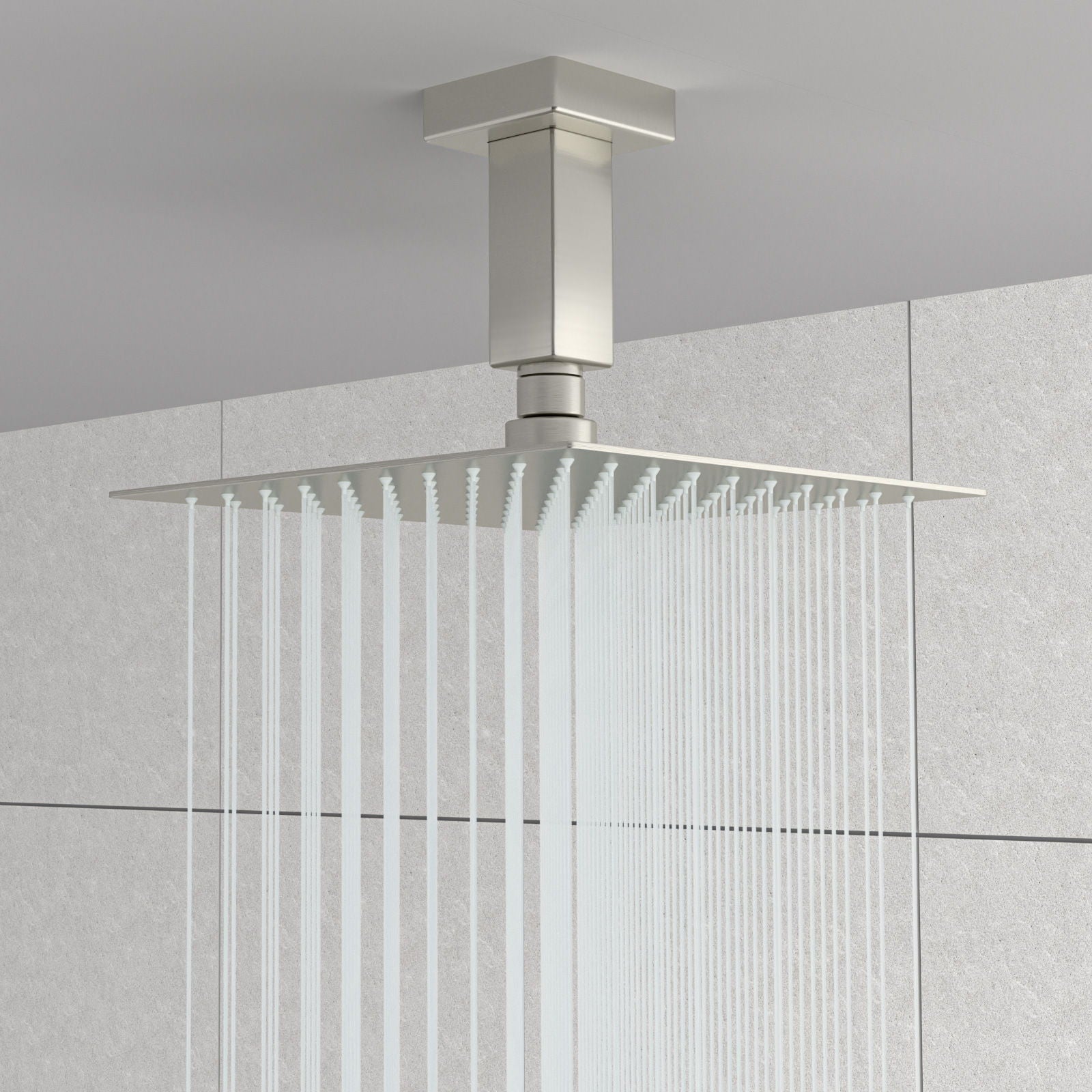 Ceiling Mounted Shower Arm With Flange Stainless Steel Daily Nest