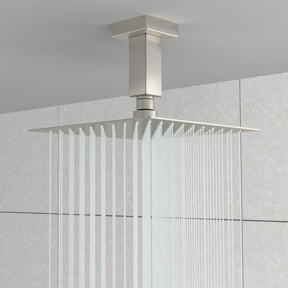 Ceiling Mounted Shower Arm With Flange Stainless Steel Daily Nest