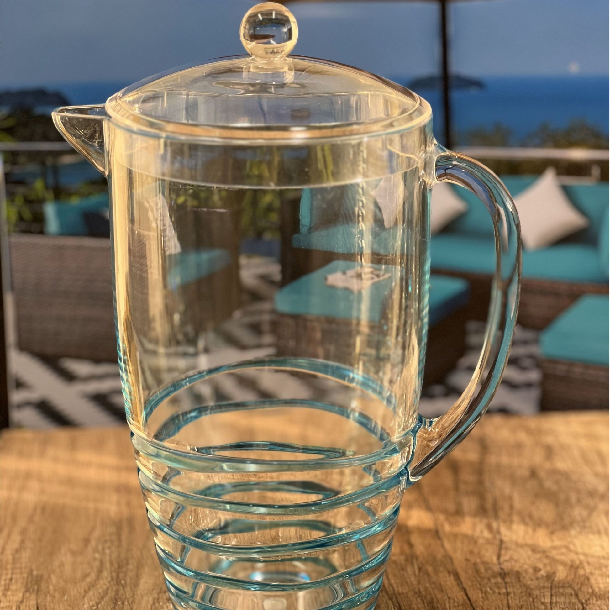Swirl Unbreakable Plastic Water Pitcher With Lid And Spout Daily Nest