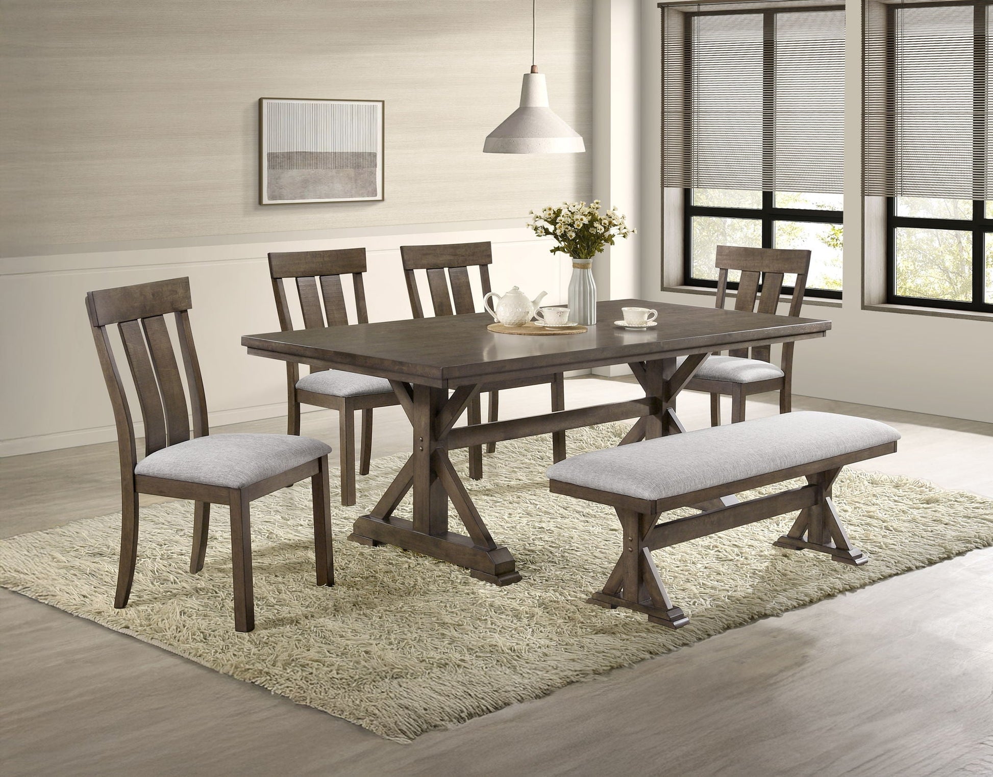 Lloyd - Bench - Brown / Gray Crown Mark