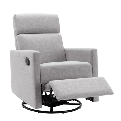 Modern Upholstered Rocker Nursery Chair Plush Seating Glider Swivel Recliner Chair Hearth and Haven