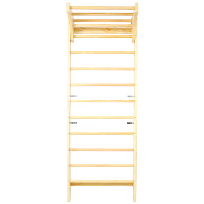 Swedish Ladder, Stall Bars Set For Physical Therapy & Gymnastics - Natural Daily Nest