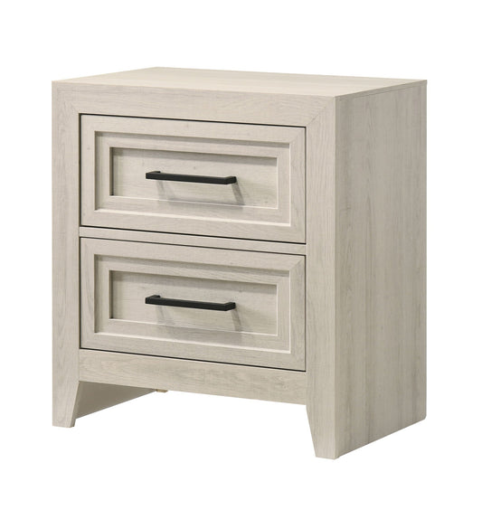 Lorraine - Nightstand - Antique White Crown Mark