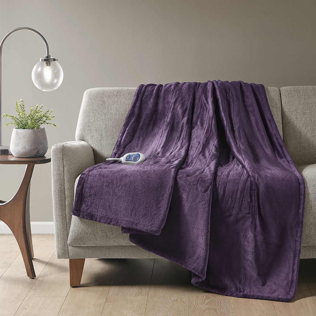 Heated Plush - Throw - Purple