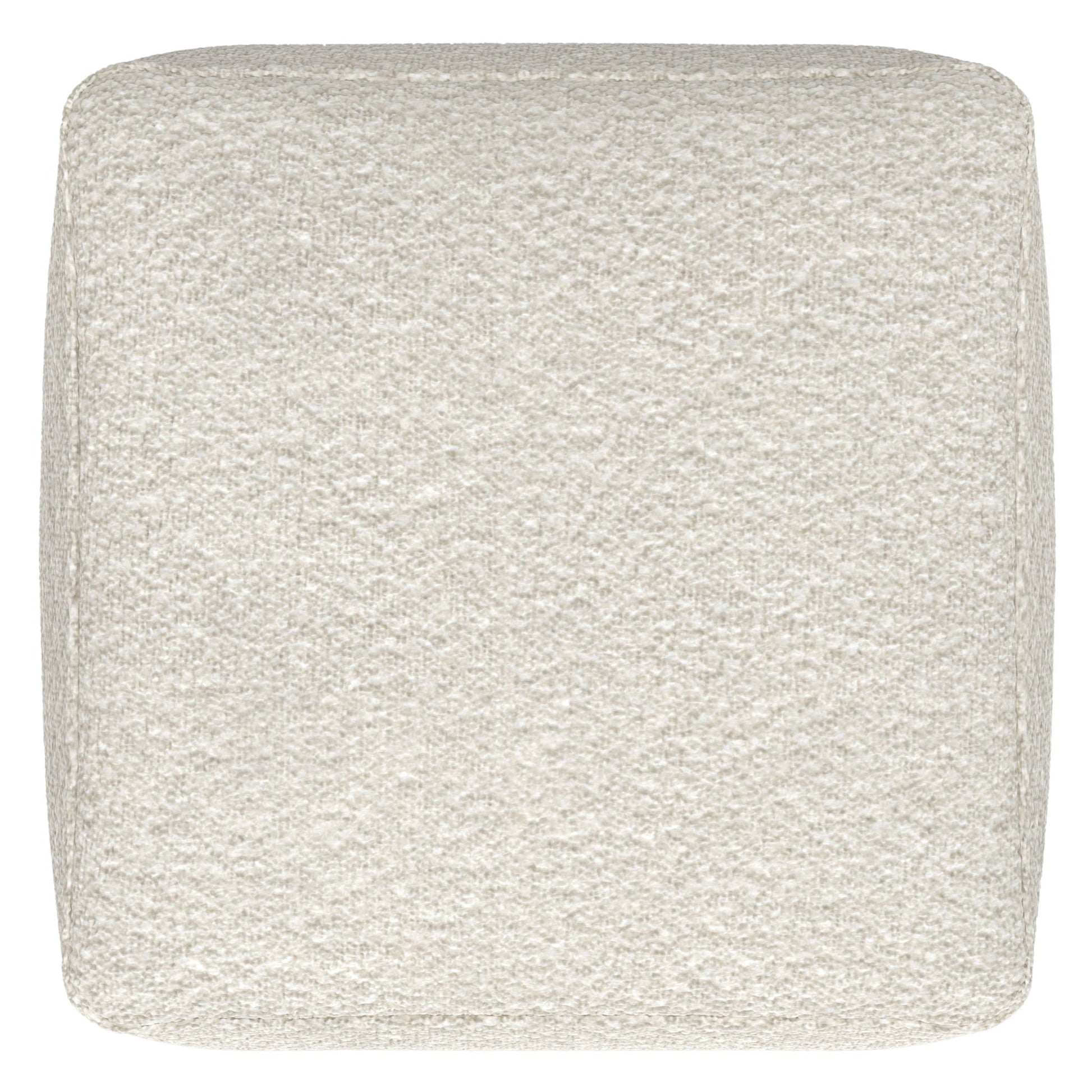 Chantal - Square Pouf - Ivory Simpli-Home