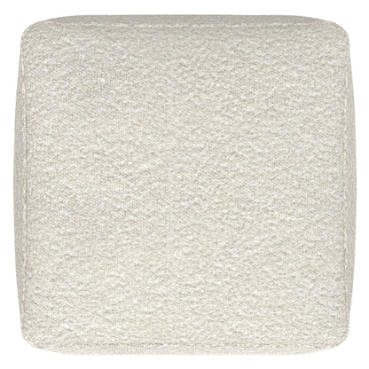Chantal - Square Pouf - Ivory Simpli-Home