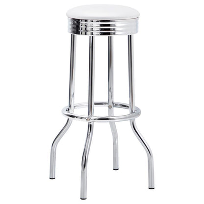 Retro - Upholstered Metal Swivel Bar Stool (Set of 2) CoasterEveryday