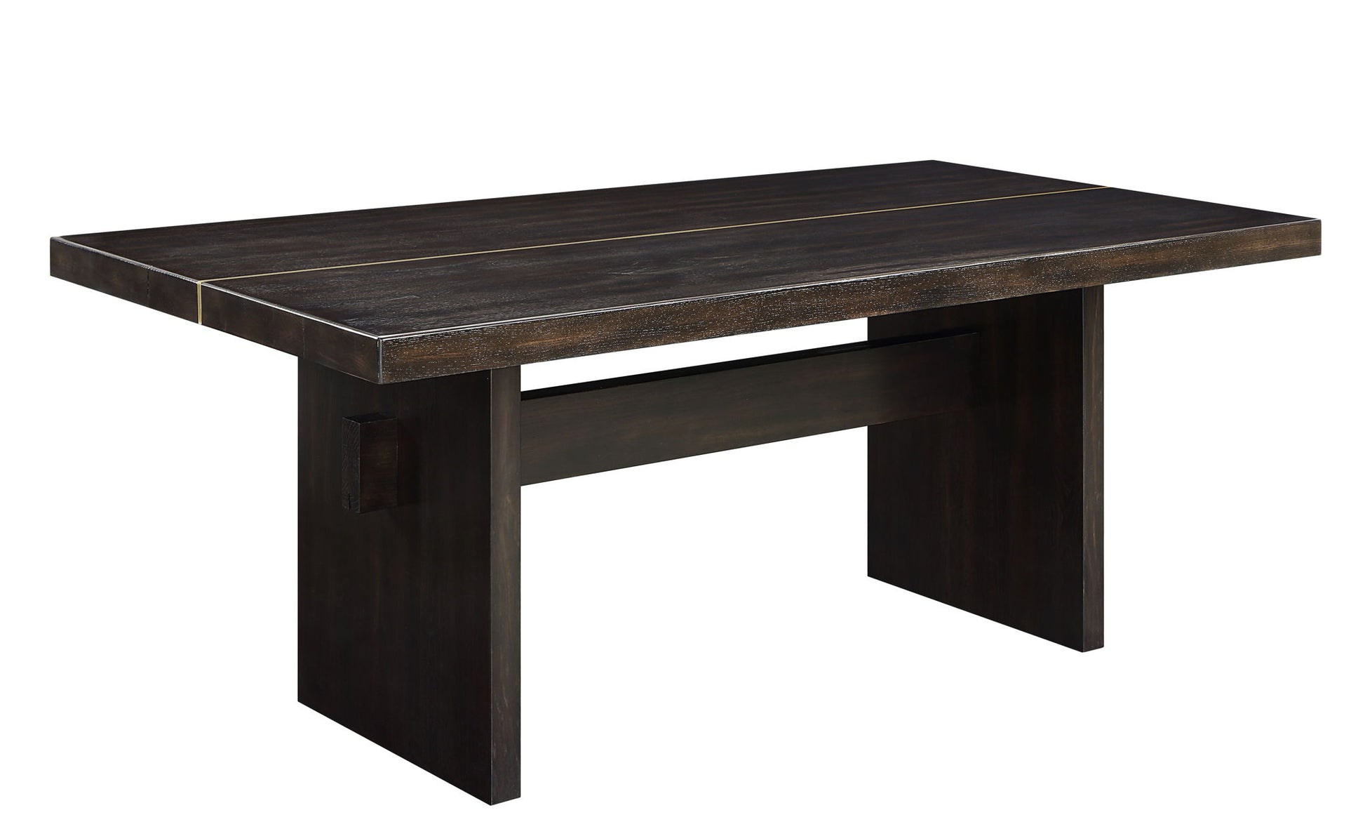 Jaramillo - 7 Pieces Dining Room Set - Gold / Rustic Espresso Acme
