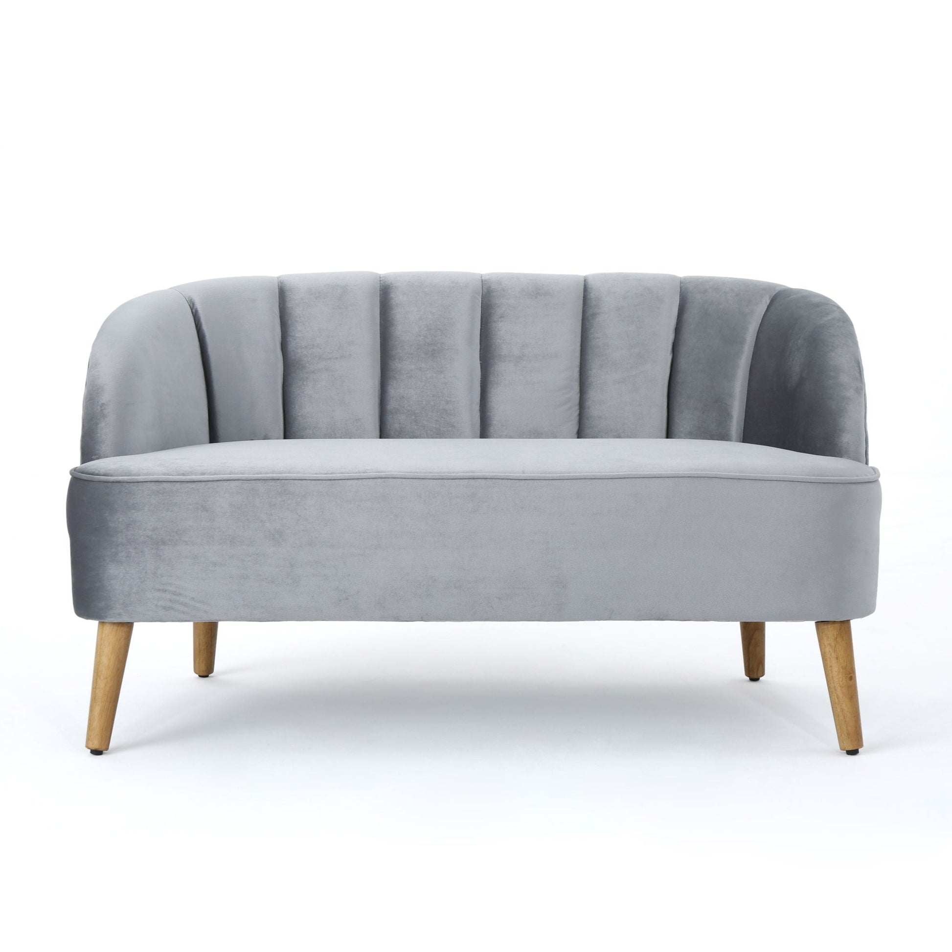 Modern Classic Shell Backed Loveseat Noble House