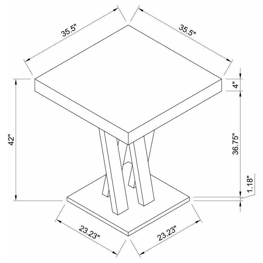 Freda - Square Height Dining Table CoasterEveryday